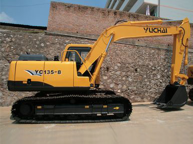 玉柴YC135-8液压挖掘机获2009TOP50市场表现金奖