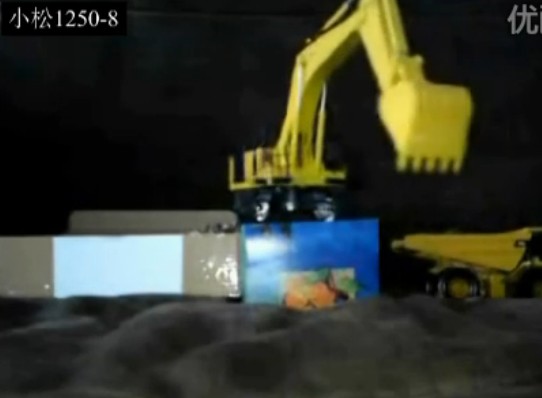 视频: 进口小松PC1250-8 遥控挖掘机 