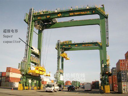ZPMC制造的使用市电RTG在深圳招商码头运行